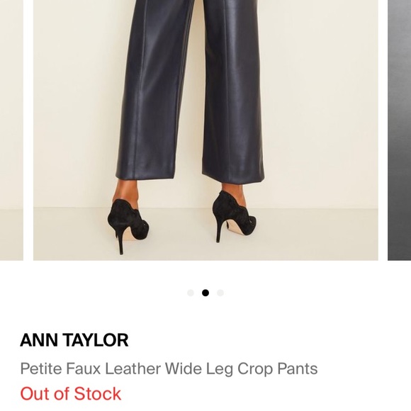 Nwt Faux Leather Wide Leg Pants 